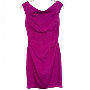 Kay Unger Fuchsia Midi Dress